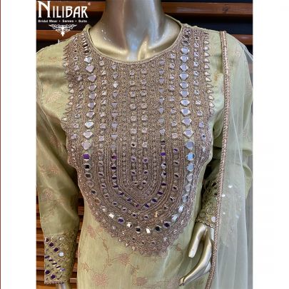 Pista Green Silk Palazzo Suit