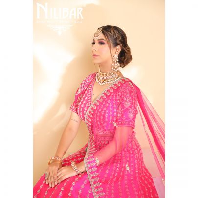 Rani Pink Silk Bridal Lehenga