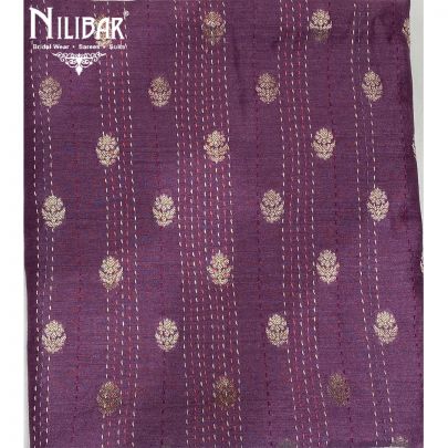 Opera Mauve Matka Silk Unstitched Suit 