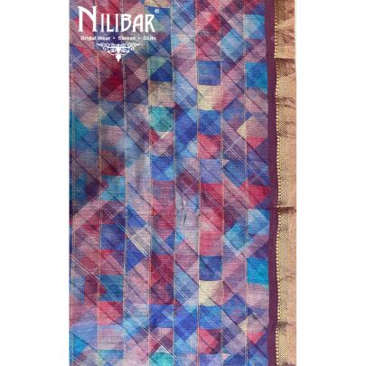 Opera Mauve Matka Silk Unstitched Suit 