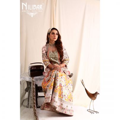 Multicolor Silk Garara Suit