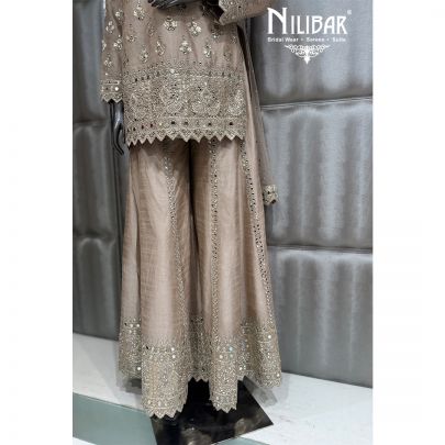 Beige Silk Jaffa Pant