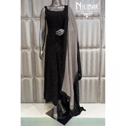 Black Georgette Anarkali Suit