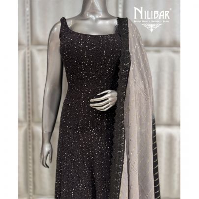 Black Georgette Anarkali Suit