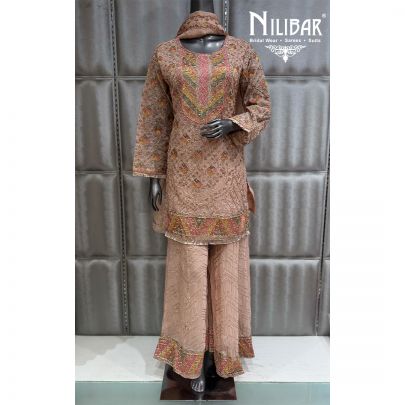 Peach Georgette Jaffa Pant