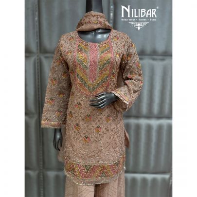 Peach Georgette Jaffa Pant