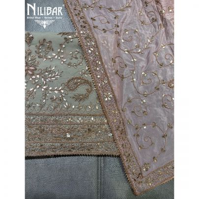 Pistachio Georgette Unstitched Suit 