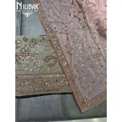 Pistachio Georgette Unstitched Suit 