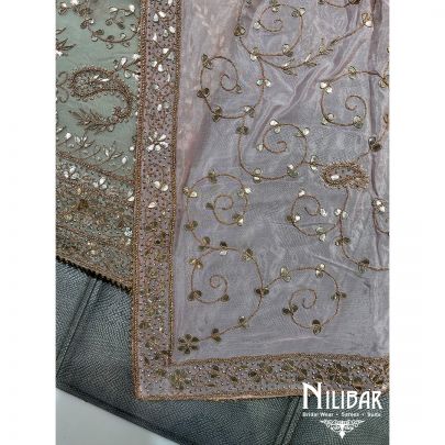 Pistachio Georgette Unstitched Suit 