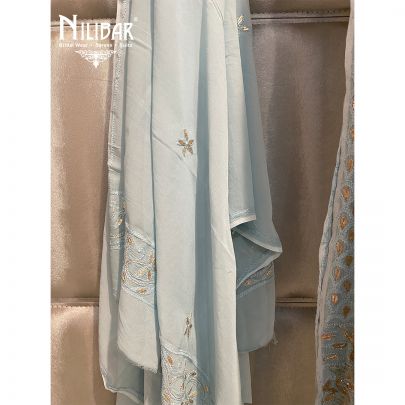 Light Blue Georgette Semi Stitched Anarkali
