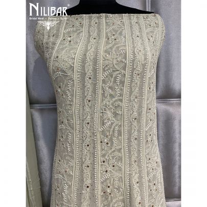 Light Blue Georgette Semi Stitched Anarkali