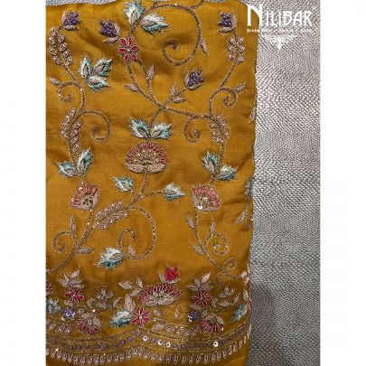 Honey Organza Unstitched Suit