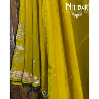 Pickle Green Georgette Saree