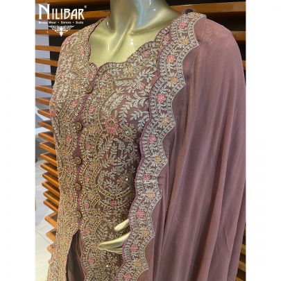 Blush Pink Georgette Palazzo Suit
