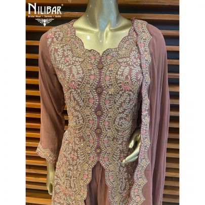 Blush Pink Georgette Palazzo Suit