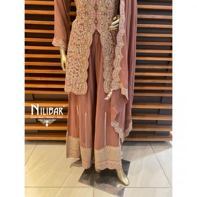 Blush Pink Georgette Palazzo Suit