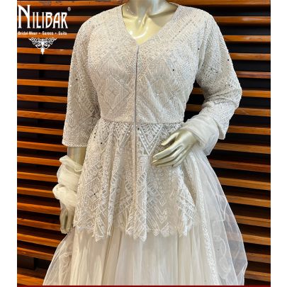 White Net(Top) Organza (Skirt)