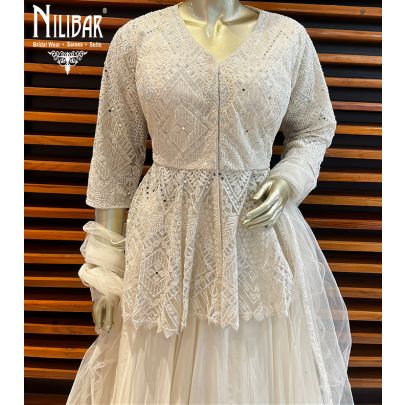 White Net(Top) Organza (Skirt)