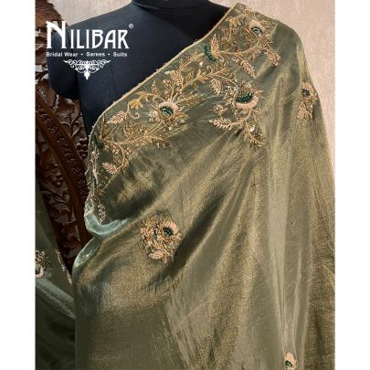 Oak Green Georgette Saree