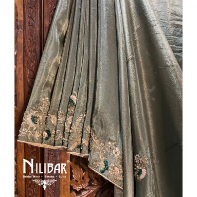 Oak Green Georgette Saree