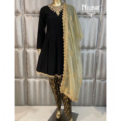 Black Silk Salwar Suit