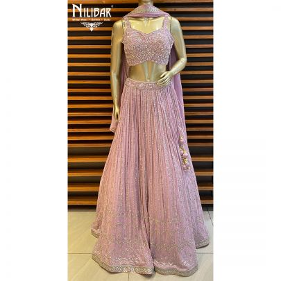 Light Purple Georgette Lehenga Set