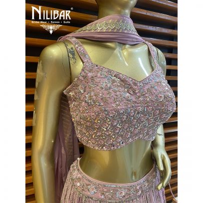 Light Purple Georgette Lehenga Set