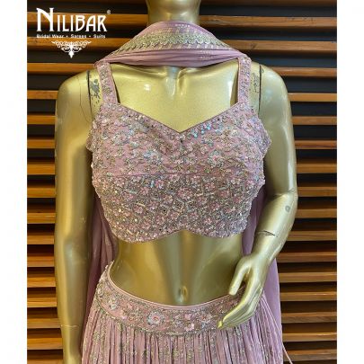 Light Purple Georgette Lehenga Set