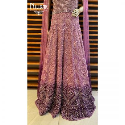 Ombré Purple Georgette Gown