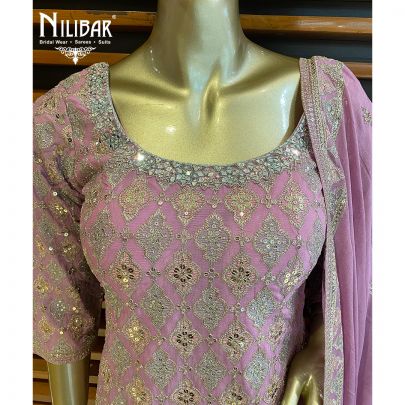 Violet Chinon Garara Suit Set