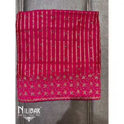 Rani Pink Georgette Unstitched Suit