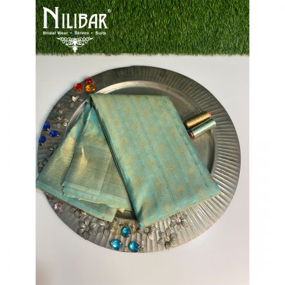 Sea Green Silk Kanjivaram Saree
