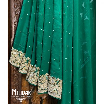 Teal Green Georgette Saree