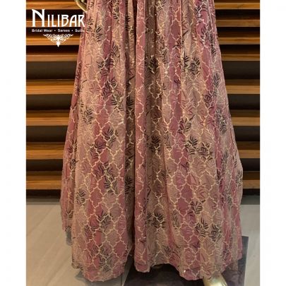 Onion Printed Georgette Anarkali
