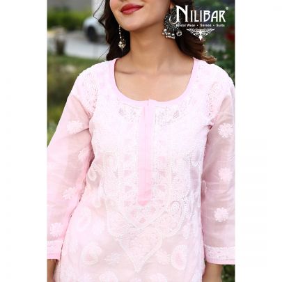 Light Pink Cotton Kurti