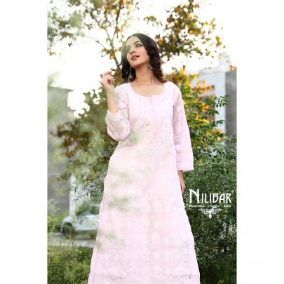 Light Pink Cotton Kurti