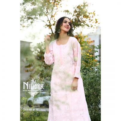 Light Pink Cotton Kurti