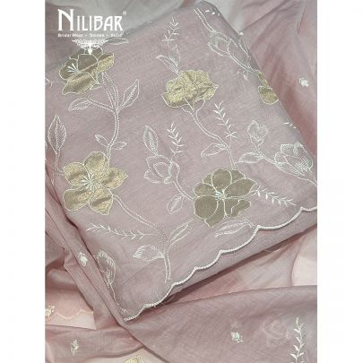 Powder Blue Mul Cotton Unstitched Suit