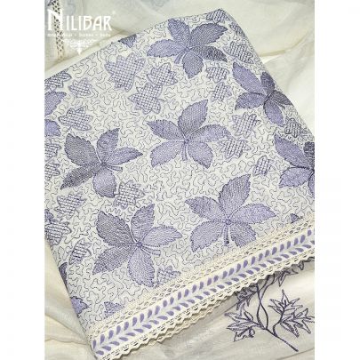 Off White Mul Cotton Unstitched Suit