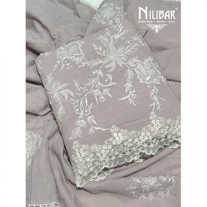 Lilac Mul Cotton Unstitched Suit