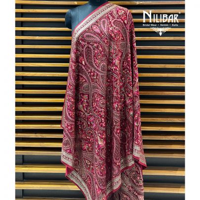 Maroon Georgette Dupatta