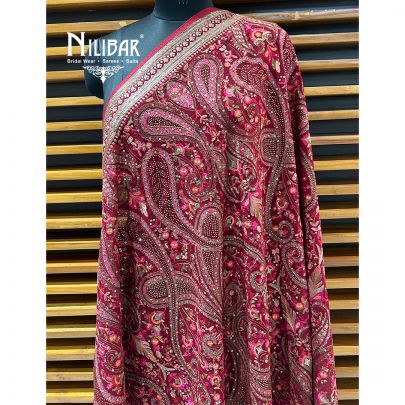 Maroon Georgette Dupatta