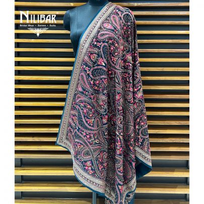 Peacock Blue Georgette Dupatta