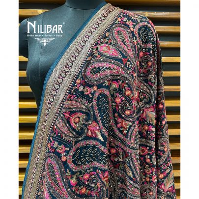 Peacock Blue Georgette Dupatta