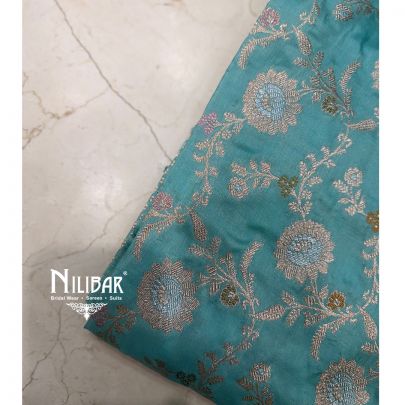 Sea Green Banarasi Silk Saree