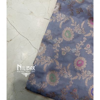 Lavender Banarasi Silk Saree