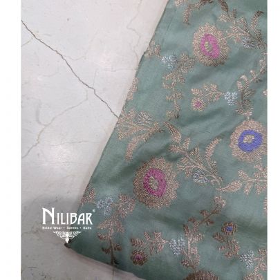 Mint Green Banarasi Silk Saree