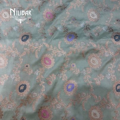 Mint Green Banarasi Silk Saree