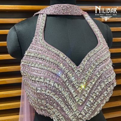 Lilac Net Lehenga