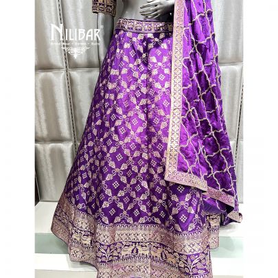 Purple Silk Lehenga